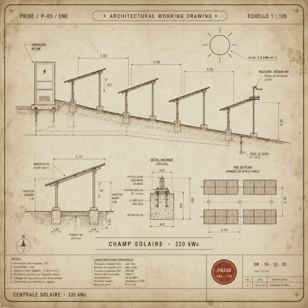 Centrale solaire · 220 kWc